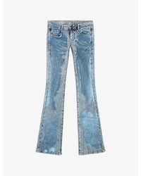 DIESEL - 1969 D-Ebbey Metallic Mid-Rise Stretch-Denim Jeans - Lyst