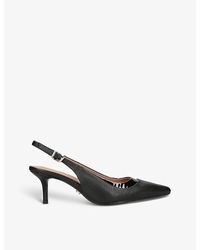 Carvela Kurt Geiger - Countess Singback Grained Faux-leather Heeled Courts - Lyst