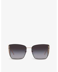 BVLGARI - Bv6176 B.zero1 Square-frame Metal Sunglasses - Lyst