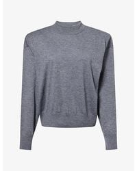 Frankie Shop - Rue Padded-Shoulder Wool-Blend Jumper - Lyst