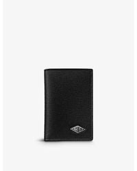 Cartier - Losange Logo-Plaque Leather And Palladium Card Holder - Lyst