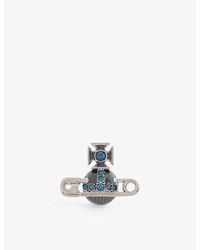 Vivienne Westwood - Kitty Crystal-embellished Brass Stud Earrings - Lyst