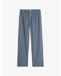 Tekla - Checked Cotton Pyjama Bottoms - Lyst