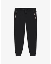 BOSS - Drawstring-Waist Cotton-Jersey Jogging Bottoms - Lyst