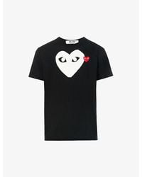COMME DES GARÇONS PLAY - Heart-Logo Cotton-Jersey T-Shirt - Lyst