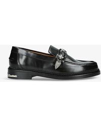 Toga Virilis - Hardware-embellished Leather Loafers - Lyst