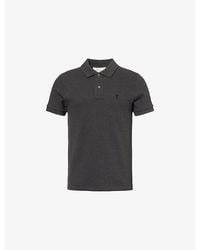 Ami Paris - Logo-Embroidered Knitted Cotton Polo Top - Lyst