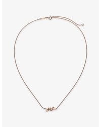 Tiffany & Co. - Tiffany Knot Small Pendant 18Ct Rose- And 0.08Ct Diamond Pendant Necklace - Lyst