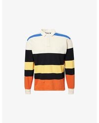 Drake's - Flamé Striped Cotton Rugby Shirt - Lyst