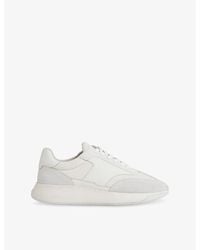 Reiss - Emmett Leather-Blend Low-Top Trainers - Lyst