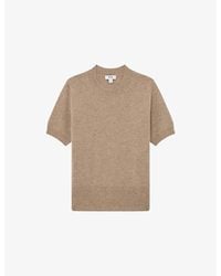 Reiss - Stevie Crewneck Short-Sleeve Cashmere T-Shirt - Lyst