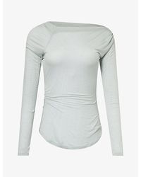 Peachy Den - Emma Semi-Sheer Jersey Top - Lyst