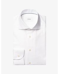 Eton - Solid Signature Contemporary-Fit Cotton Twill Shirt - Lyst