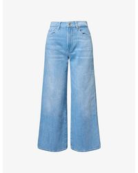 7 For All Mankind - Lotta Ankle Wide-Leg Denim Jeans - Lyst