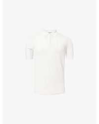 Orlebar Brown - Burnham Tie-Knit Silk And Cotton Polo Shirt - Lyst