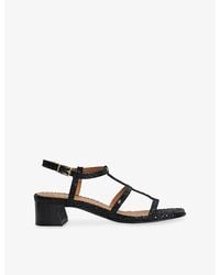 Dune - Justly Faux-Leather Heeled Sandals - Lyst