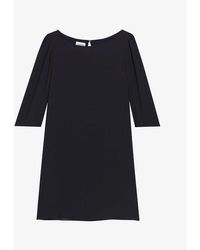 Claudie Pierlot - Rififi Round-neck 3/4-length Sleeve Woven Mini Dress - Lyst