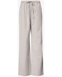 Reformation - Olina Straight-leg High-rise Woven Trousers - Lyst