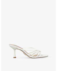 Steve Madden - Edna Heeled Leather Sandals - Lyst