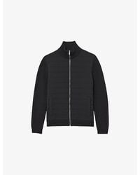 Reiss - Townsend Funnel-Neck Ribbed-Neck Jacket - Lyst