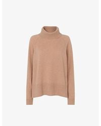 Whistles - Turtleneck Relaxed-Fit Cashmere Jumper - Lyst