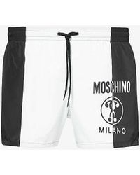 Moschino - Branded-print Drawstring-waist Swim Shorts - Lyst