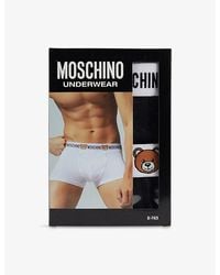 Moschino - Underbear Pack-Of-Two Stretch-Cotton Trunks - Lyst