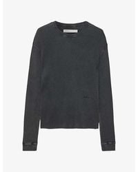AllSaints - Raine Long-Sleeved Cotton-Knit T-Shirt - Lyst
