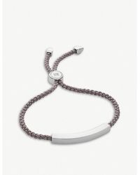 Monica Vinader Linear Sterling-silver Friendship Bracelet - White