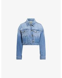 AllSaints - Aki Crossover Straight-Leg Denim Jeans - Lyst