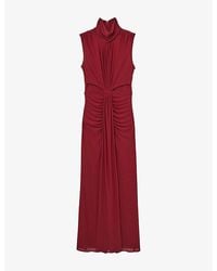 Reiss - Daniella Sleeveless Stretch-Woven Maxi Dress - Lyst