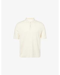 The Row - Ravi Short-Sleeve Silk, Cashmere And Linen Polo Shirt - Lyst