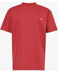 Carhartt - American Script Logo-embroidered Relaxed-fit Cotton-jersey T-shirt - Lyst