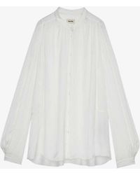 Zadig & Voltaire - Tchin V-neck Woven Blouse - Lyst