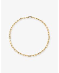 Monica Vinader - Alta Mini 18Ct Vermeil Chain Necklace - Lyst