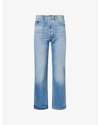 7 For All Mankind - Easy Straight-Leg Cotton Denim Jeans - Lyst