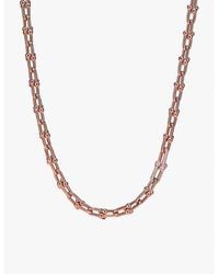 Tiffany & Co. - Tiffany Hardwear Medium Link 18Ct Rose- And 1.39Ct Diamond Necklace - Lyst
