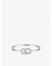 Messika - So Move Pavé 18Ct And 0.67Ct Diamond Bangle - Lyst