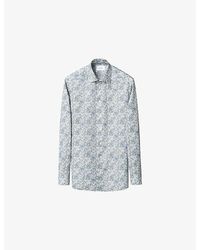 Eton - Signature Twill Floral-Print Contemporary-Fit Cotton Shirt - Lyst