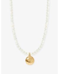 Astley Clarke - Tiny Star 18Ct- Plated Sterling- And Mother Of Pearl Locket Necklace - Lyst