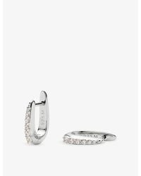 Missoma - Pavé Claw Sterling- Plated Brass Huggies - Lyst