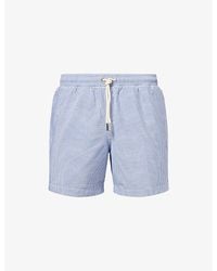 Orlebar Brown - Boxer Iii Stripe Seersucker Mid-Length Swim Shorts - Lyst