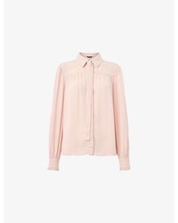 Whistles - Tie-Detail Crepe Woven Blouse - Lyst