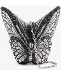 Judith Leiber - Butterfly Crystal-embellished Brass Clutch-bag - Lyst
