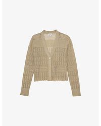 Reiss - Suzanne V-Neck Knitted Cardigan - Lyst