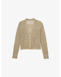 Reiss - Suzanne V-Neck Knitted Cardigan - Lyst