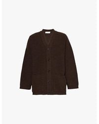 Lemaire - Felted Oversized-Fit Wool Knitted Cardigan Coat - Lyst