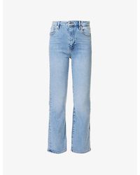 FRAME - The Reboot Crop Flared-Leg High-Rise Stretch Denim-Blend Jeans - Lyst