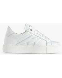 Zadig & Voltaire - La Flash Chunky-sole Low-top Leather Trainers - Lyst