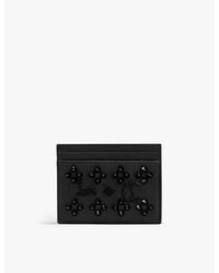 Christian Louboutin - Kios Loubinthesky-Embellished Leather Card Holder - Lyst